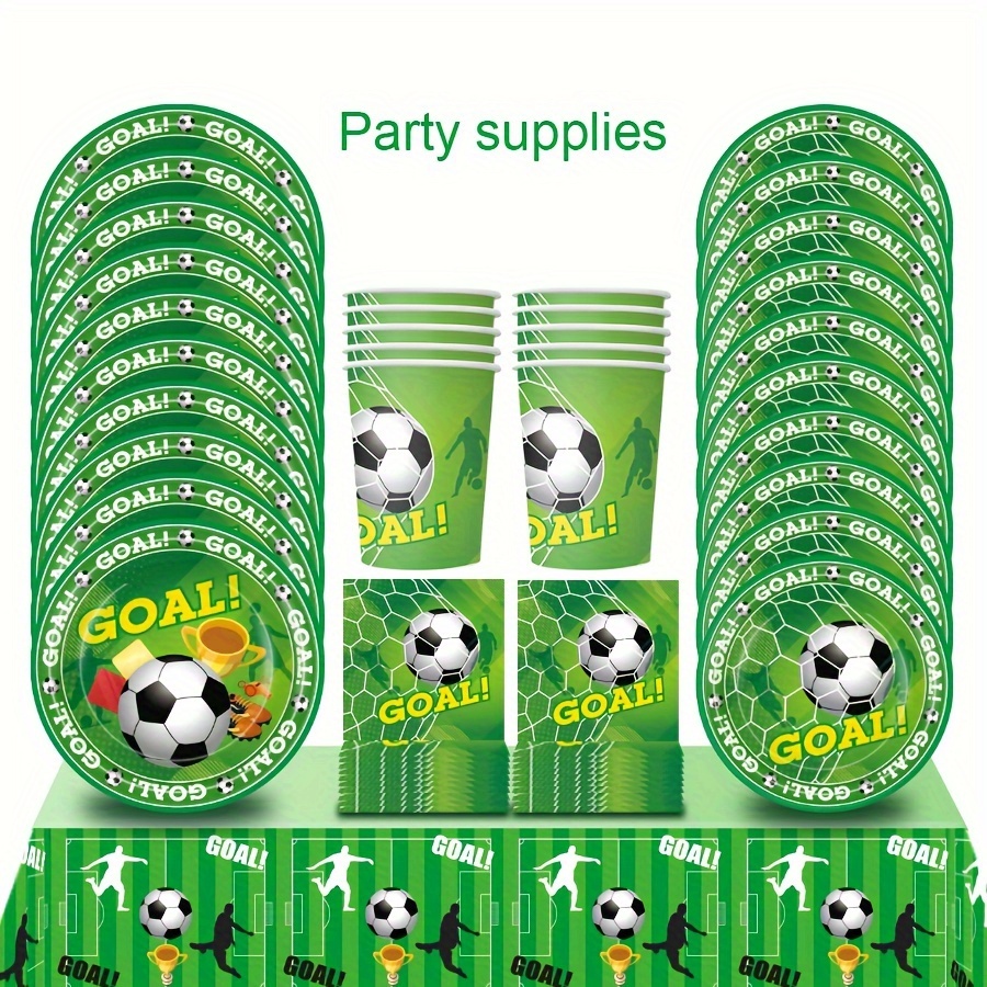 

Soccer-themed Party Supplies: 20 Napkins, 2-ply, 1/4 Flop, No Fragrance - Perfect For Festive Soccer Parties!