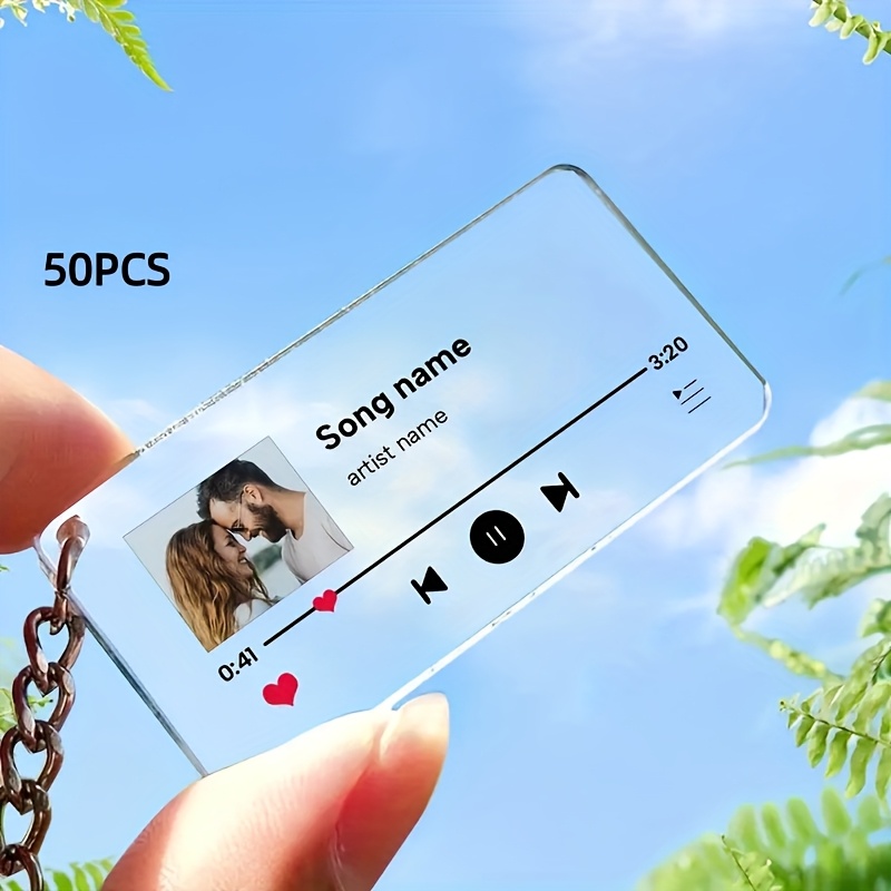 Customized Photo Name Keychains, Personalized Acrylic Keychains