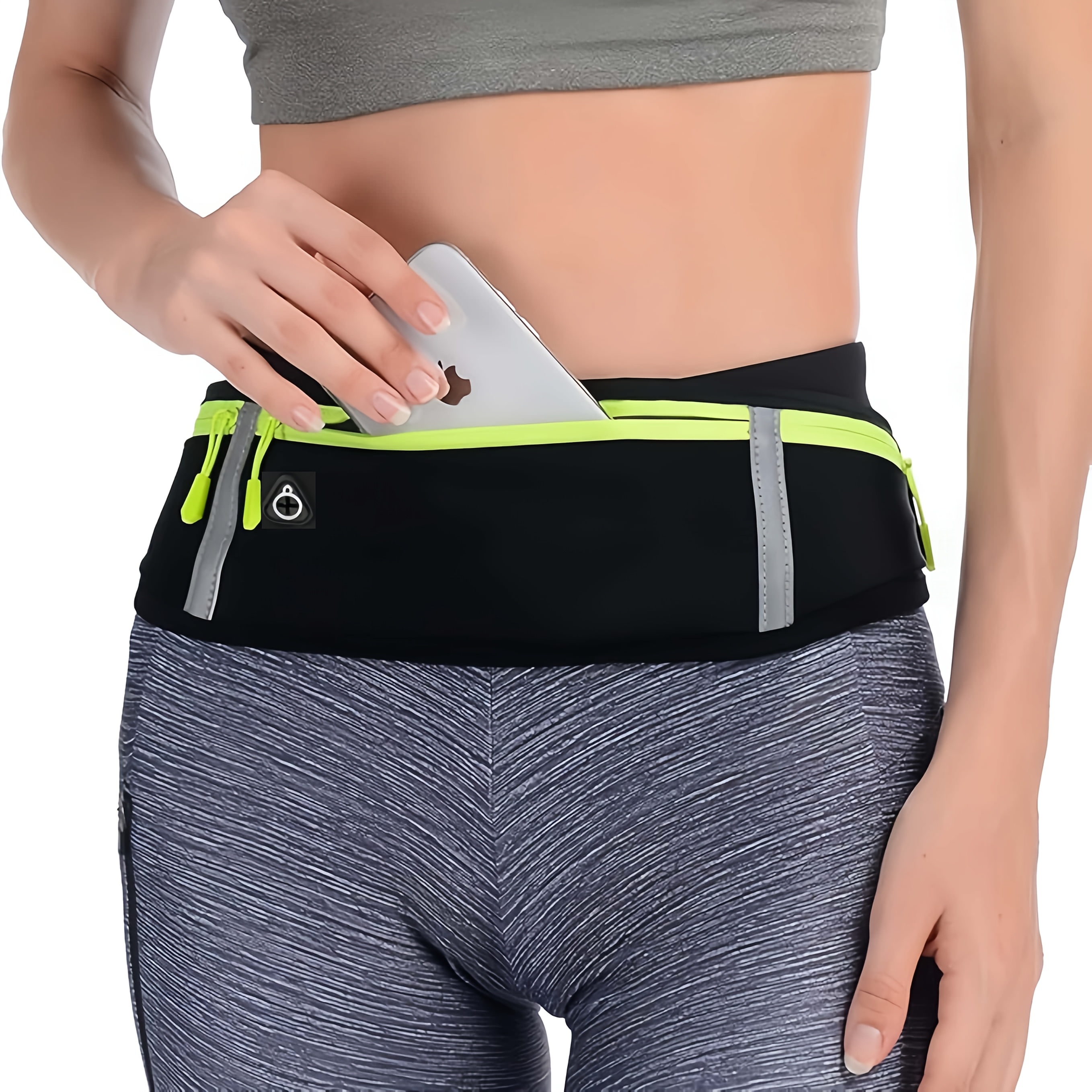 TEMU Slim-fit Running Waist Belt, Unisex Fitness Belt Bag, Sports Waist Pack With Phone Holder, For Running, Walking, Cycling, Camping, Gym