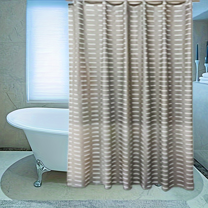 

Peva Bathroom Shower Curtain Partition, Waterproof, Stain-resistant, No Drilling, 12 Free Shower Curtain Hooks