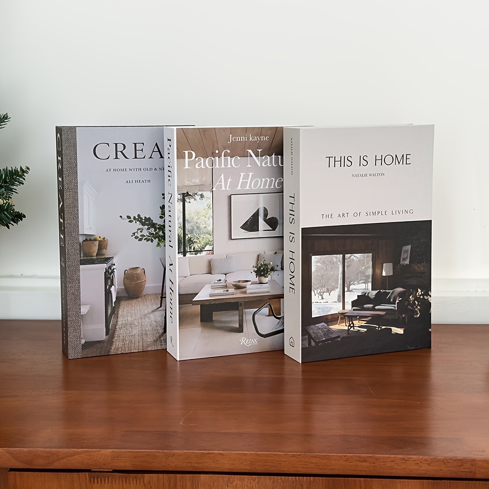 3pcs Simple Decoration Simulation Interior Decoration Magazine Fake Book Coffee Table Desktop Decoration Book