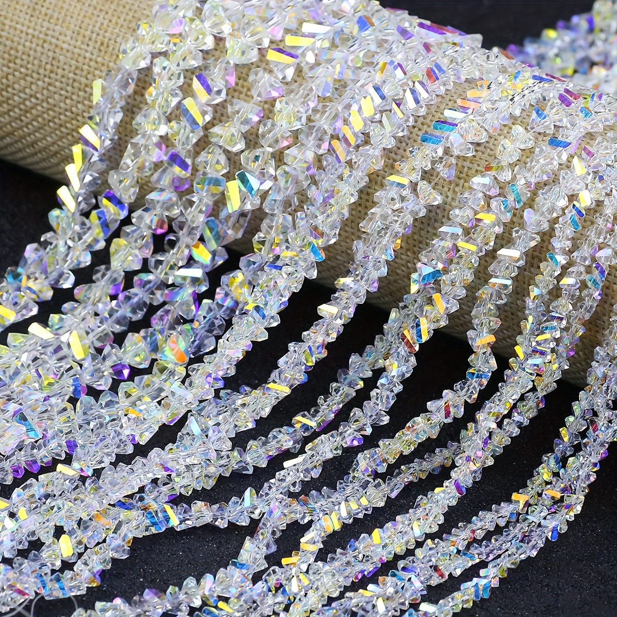 triangular cut colorful glass ab Temu Czech Republic