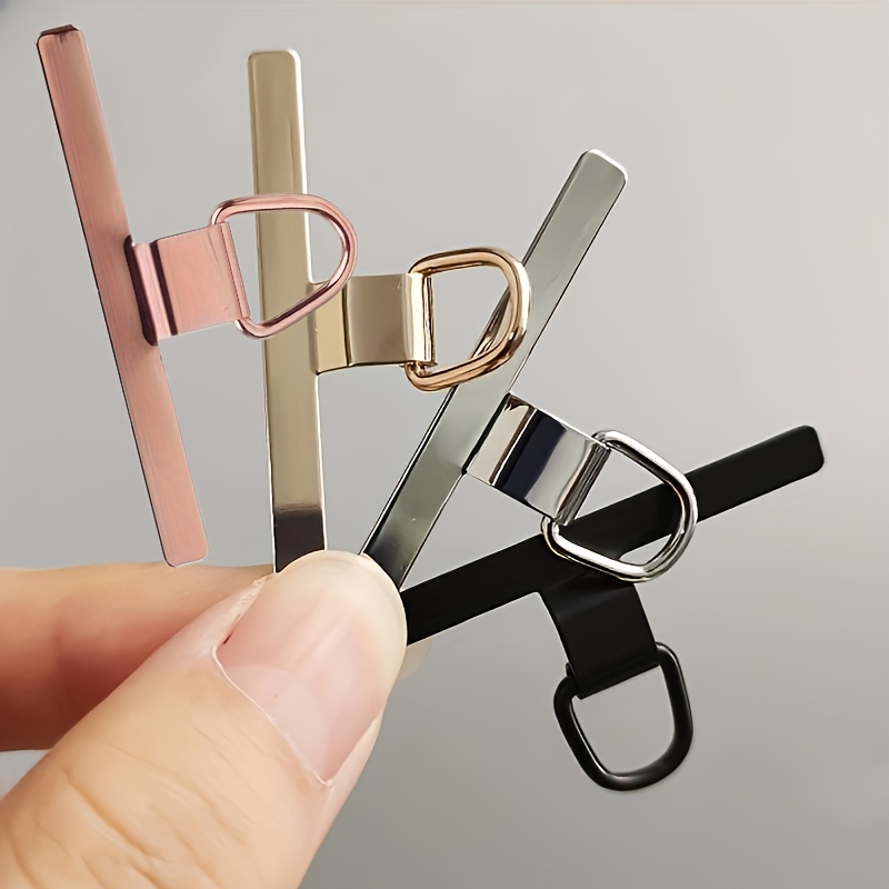 4-pack Stainless Steel Phone Lanyard And Wrist Strap Attachments - Universal Size Smartphone Clip Grip Holder Set, Elegant Security And Fashion Accessory For Christmas And Halloween Gift Ideas