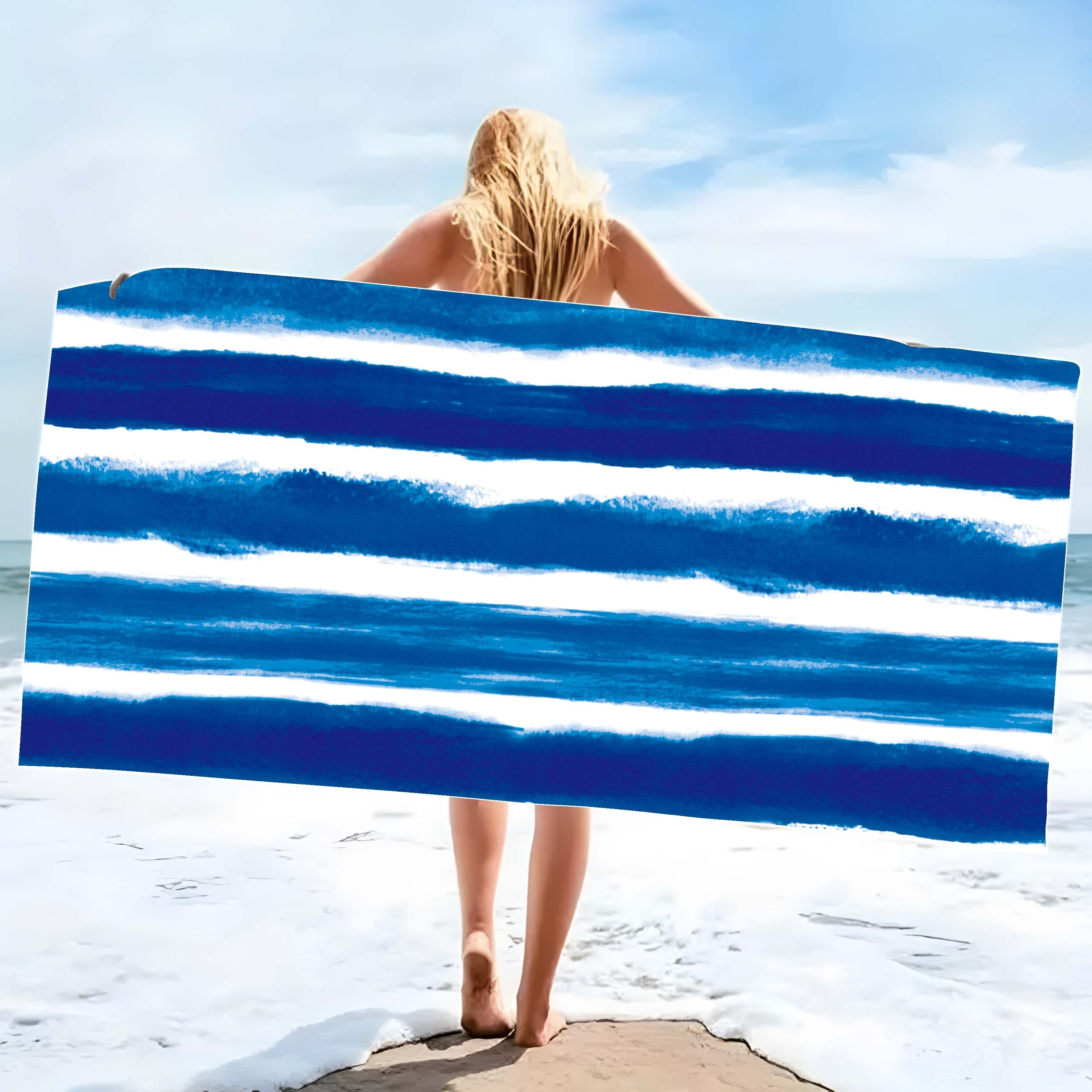 Serviette de plage microfibre grande taille pour femme_voghion.com