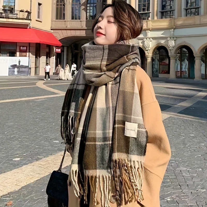 TEMU Thickened Winter Scarf - Heavy-duty , Brown/, Winter Scarf, Winter Clothes, Winter Clothes For Women, Winter Clothes For Men