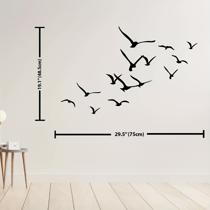 Image of Metal Wall Art Featuring A Flock Of Birds, Steel Bird Decor For The Wall, Home Decoration, Bird Sign, Wall Art For The Living Room, Beach House Decoration, Gift For Housewarming