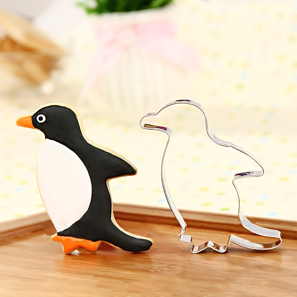 

Stainless Steel Penguin Cookie Cutters Set For Baking, Animal Theme Biscuit Molds For Diy Kitchen, Versatile Pastry Cutters For