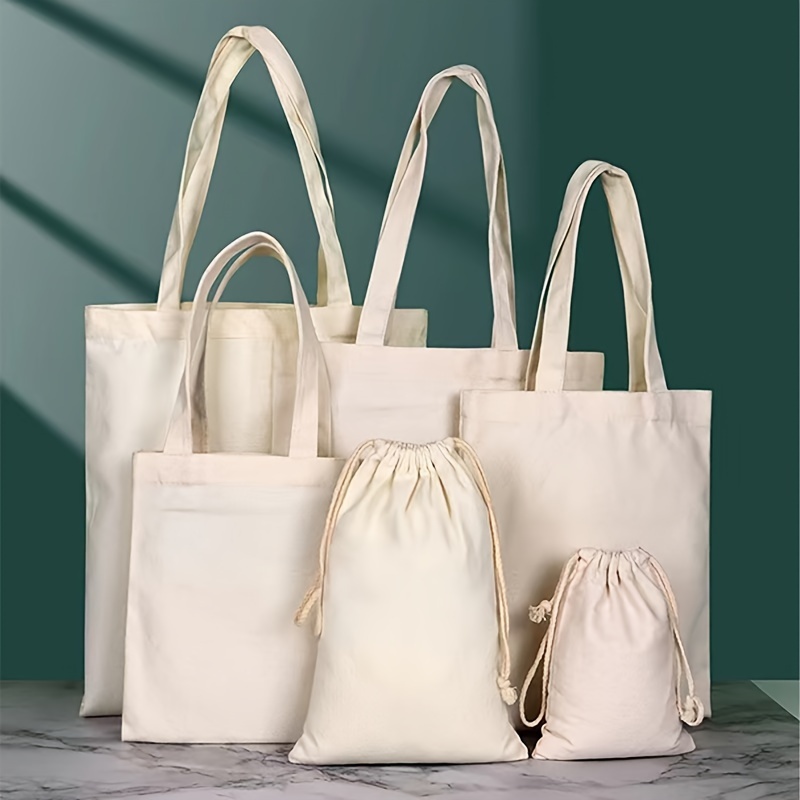 Plain canvas tote shop bags to decorate