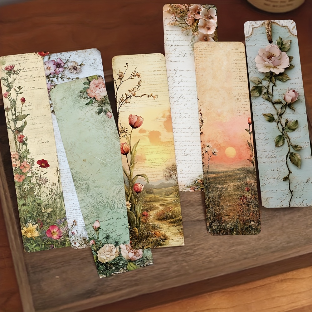 

A Pack Of 30 Vintage Landscape Bookmarks, Back-to-school Gifts For Students, Beautifully For , Creative Reading Decorations, And Message Cards For Page Clipping.