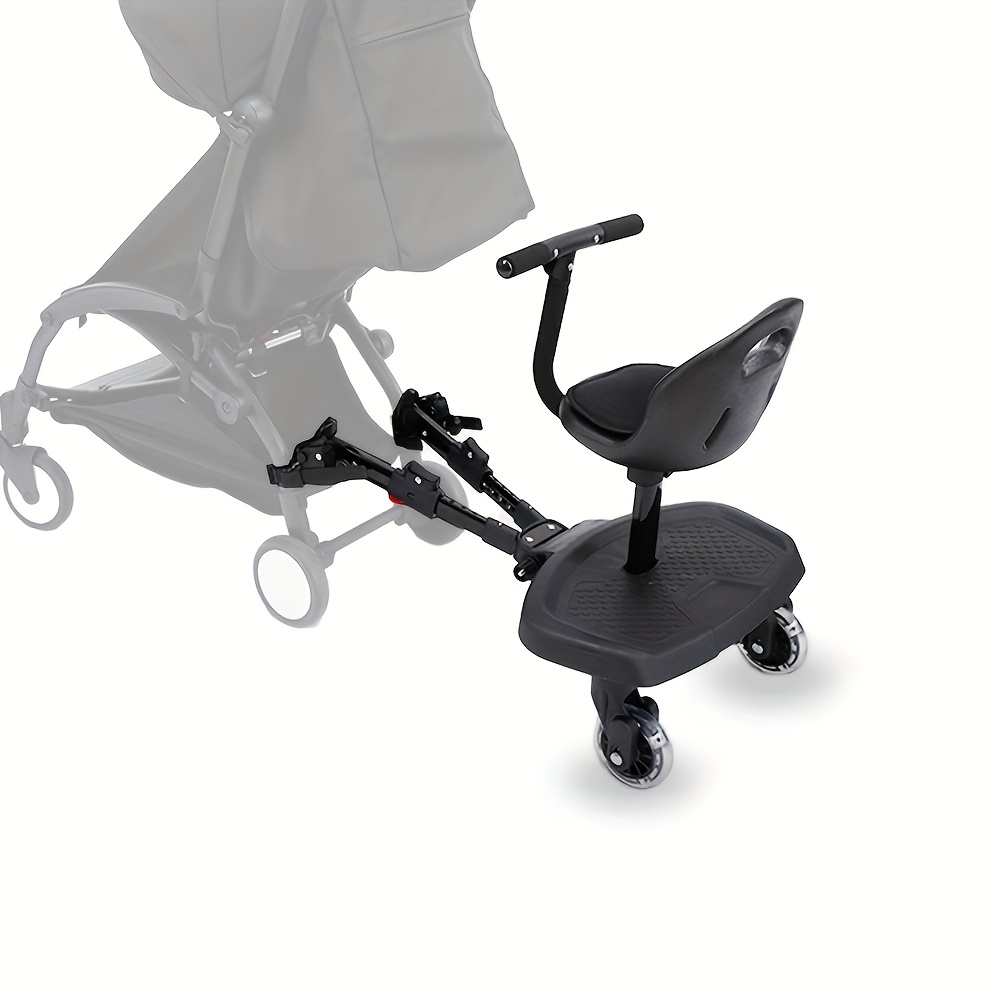 2 in 1 stroller   board with detachable seat adjustable stroller glider board attachment suitable for most strollers   or baby