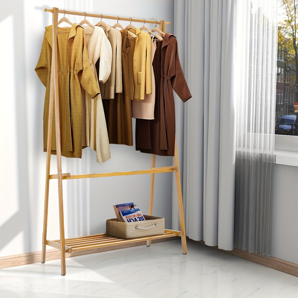 Bamboo Big W Garment Rack Natural Bamboo Garment Clothes Rack With