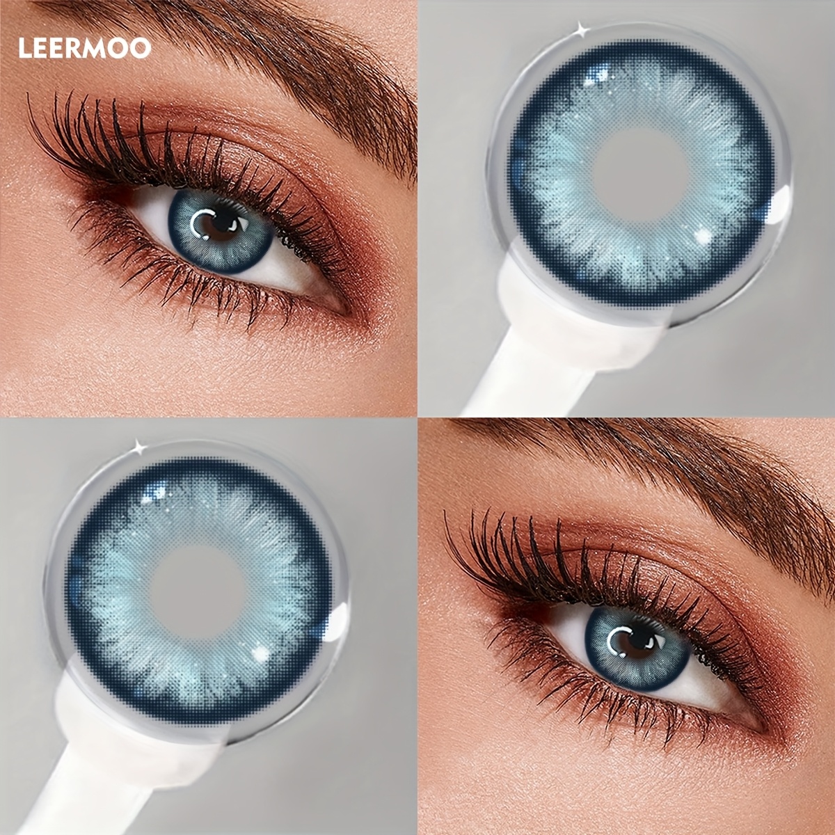 Leermoo Bright 1 Paio di Lenti Contatte Colorate per Cosplay Disponibili per ogni 6 Mesi Diametro 14,5 Mm Curvatura Base 8,6 Mm Contenuto Acqua 38% Lenti Contatte Colorate Lenti Grandi Aspetto Naturale Stile Dolce Halloween Festa di Natale Bellezza Trucco Specchio Marrone/Blu/Grigio/Nero Specchio Trucco Multicolore