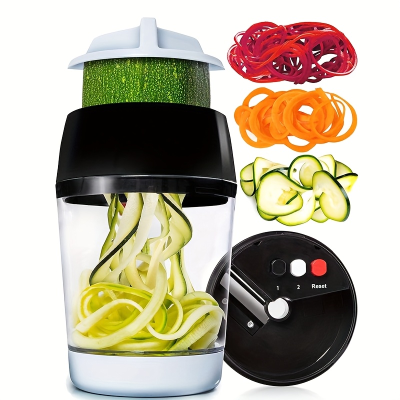 TEMU Vegetable Slicer W/ Multifunctional Blade - Zucchini Noodles Tool & Spaghetti Maker, Durable Food Blade & Slicer Manual Vegetable Slicerfor