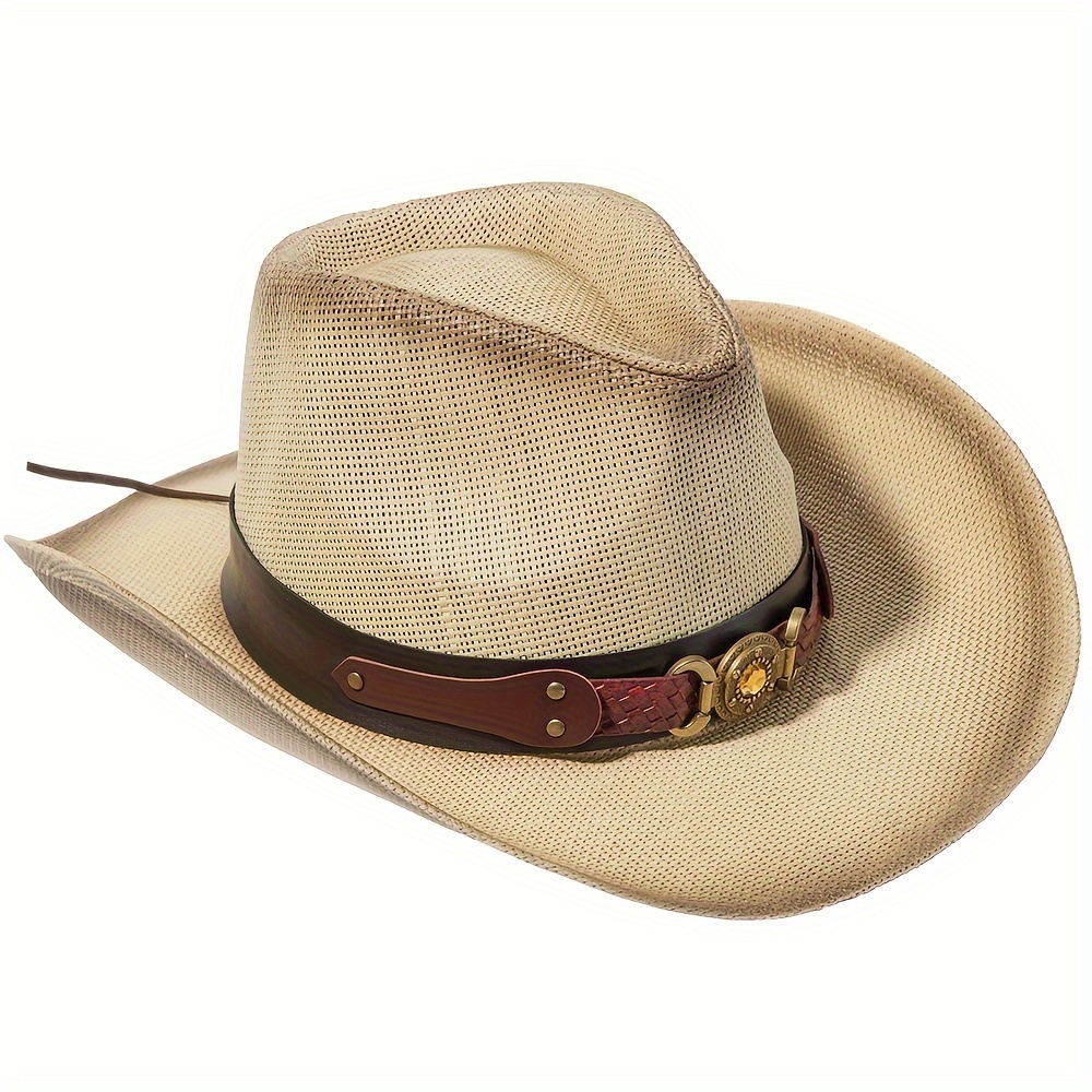 Handmade Cowboy Jazz Straw Straw Cowgirl Beach Hat For Men And Women Wide  Brim Shade Cap For Beach And Outdoor Fashion From Fashion_clothes2, $6.01