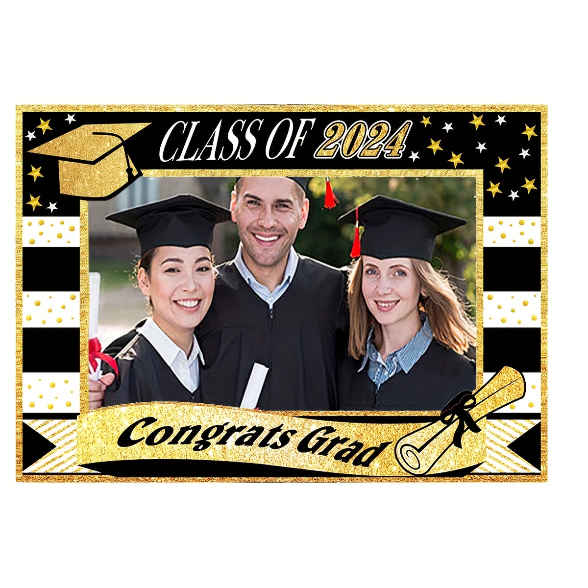 Paper Photo Booth Props Frame Class 2024 Graduation Party - Temu United ...