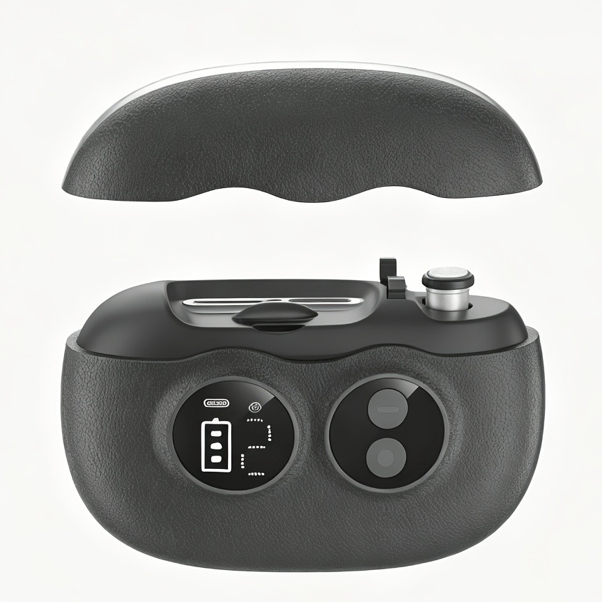 Leather Texture Electric Nail Clippers with Digital Screen