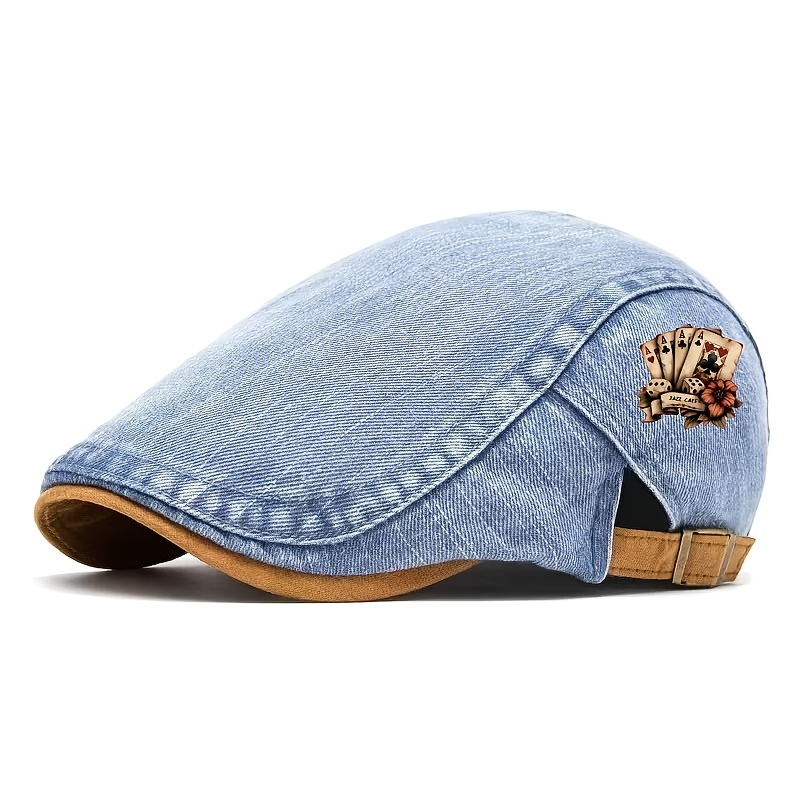 TEMU Men's Vintage Beret, Blending With A Baseball . Lightweight And Minimalist, Wear-resistant And Durable, Effortlessly Transitions Between Casual