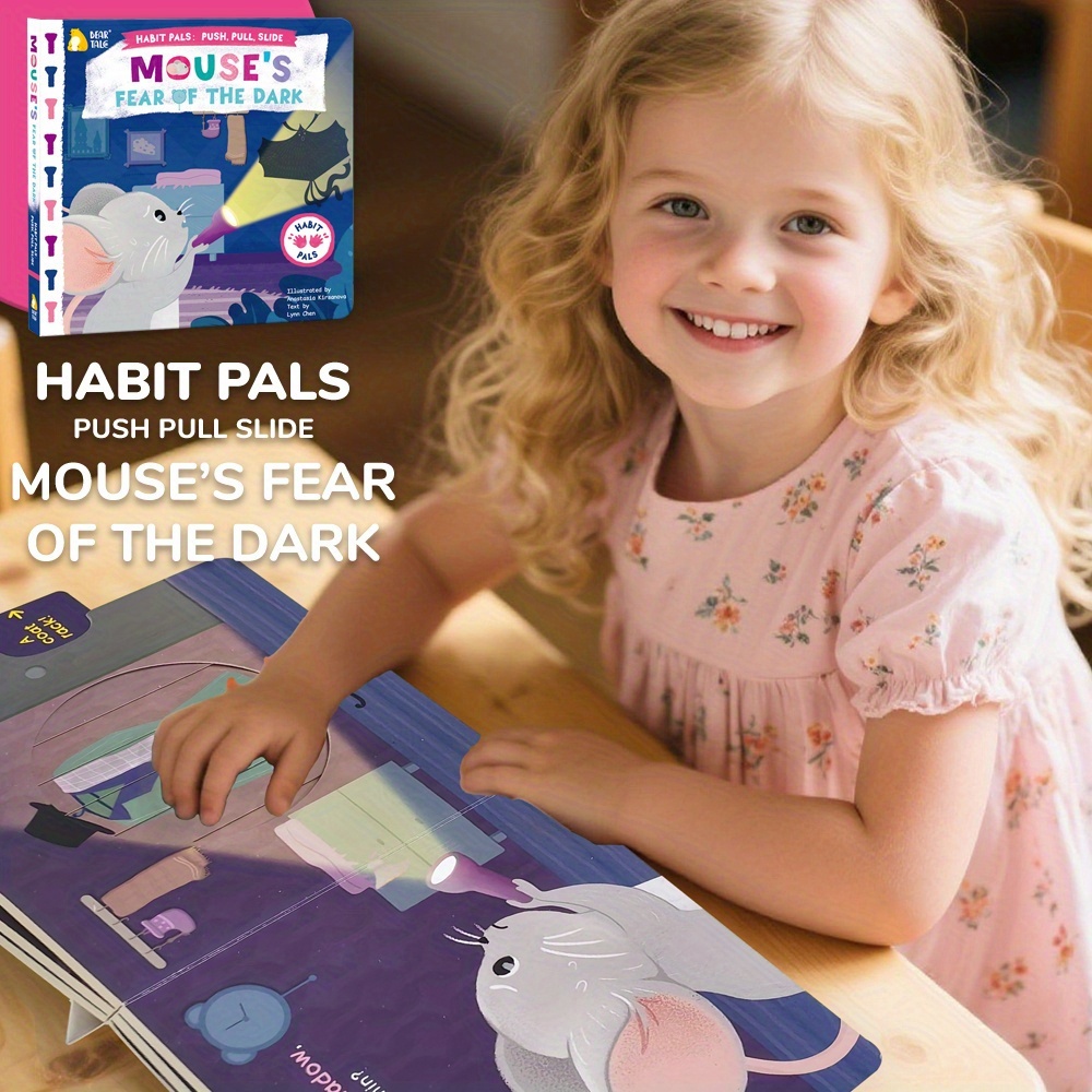 Mouse's Fear of the Dark Push-Pull Activity Book for Kids