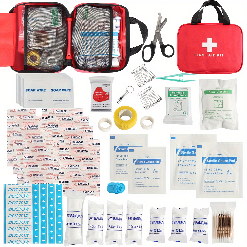 Kit Di Pronto Soccorso Multiuso Da 27 Pezzi/173 Pezzi: Borsa Portatile Per  Caccia, Escursionismo, Campeggio E Altro - Inclusi Forniture Di Emergenza!