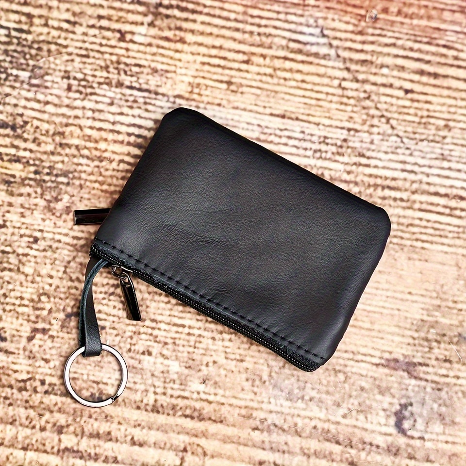Image of Top Layer Cowhide Women's Mini Coin Purse, Card Holder, Coin Bag, Suitable For And Women, Small Genuine Leather Bag
