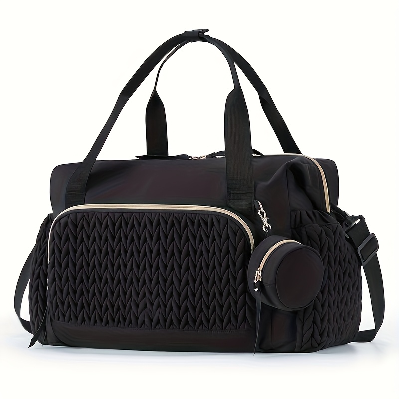 Image of Quilted Mommy Bag Handbag Diaper Bag For Outing And Travel Maternity Bag Bag Pregnant Women's Hospital Bag
