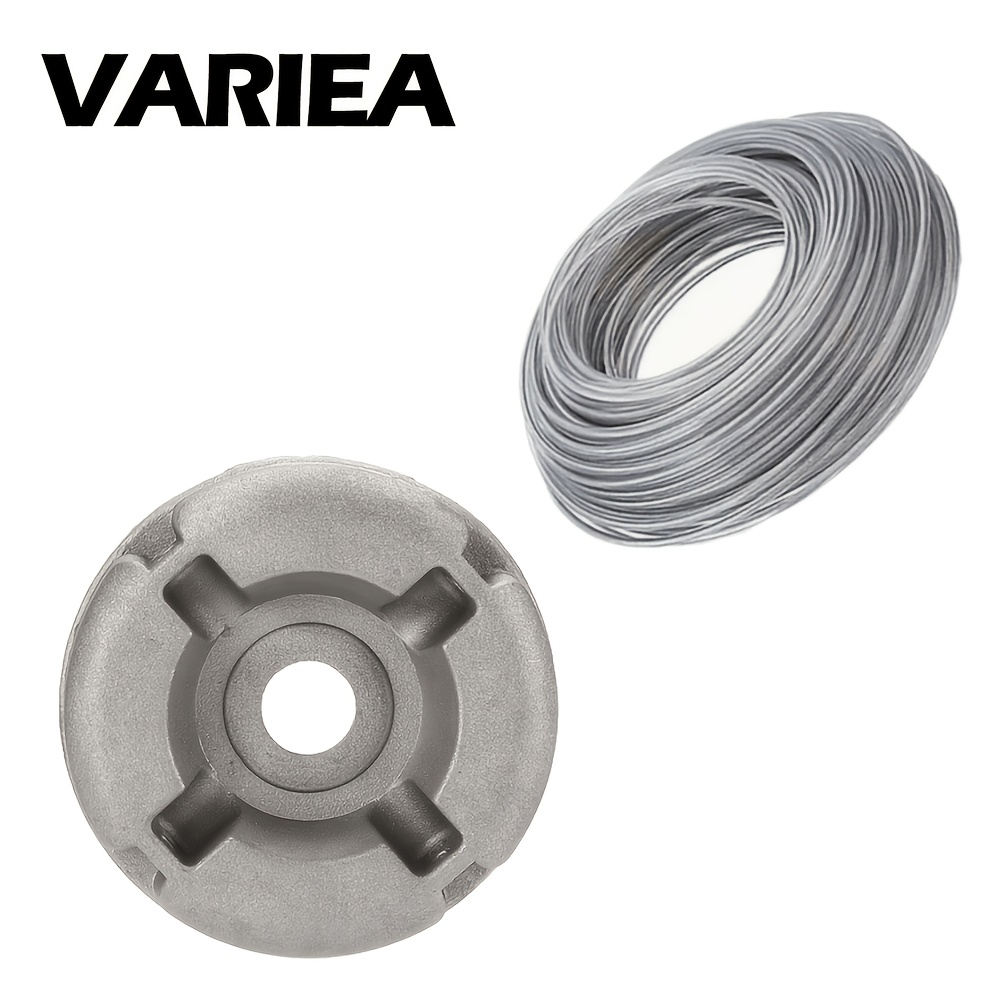 TEMU Variea - Universal Aluminum Lawn Mower Cutting Head, Trimming Head, Universal Weed Remover Disc, Including 16.4 Feet Nylon Rope. Lawn Mower