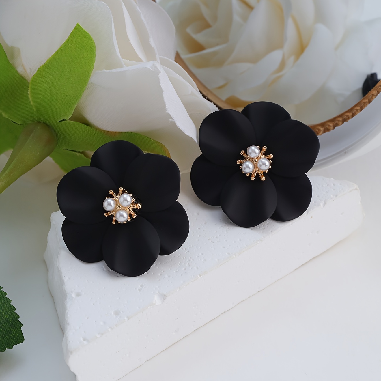 Faux Pearl Stud Earrings for Niche Ear Piercing
