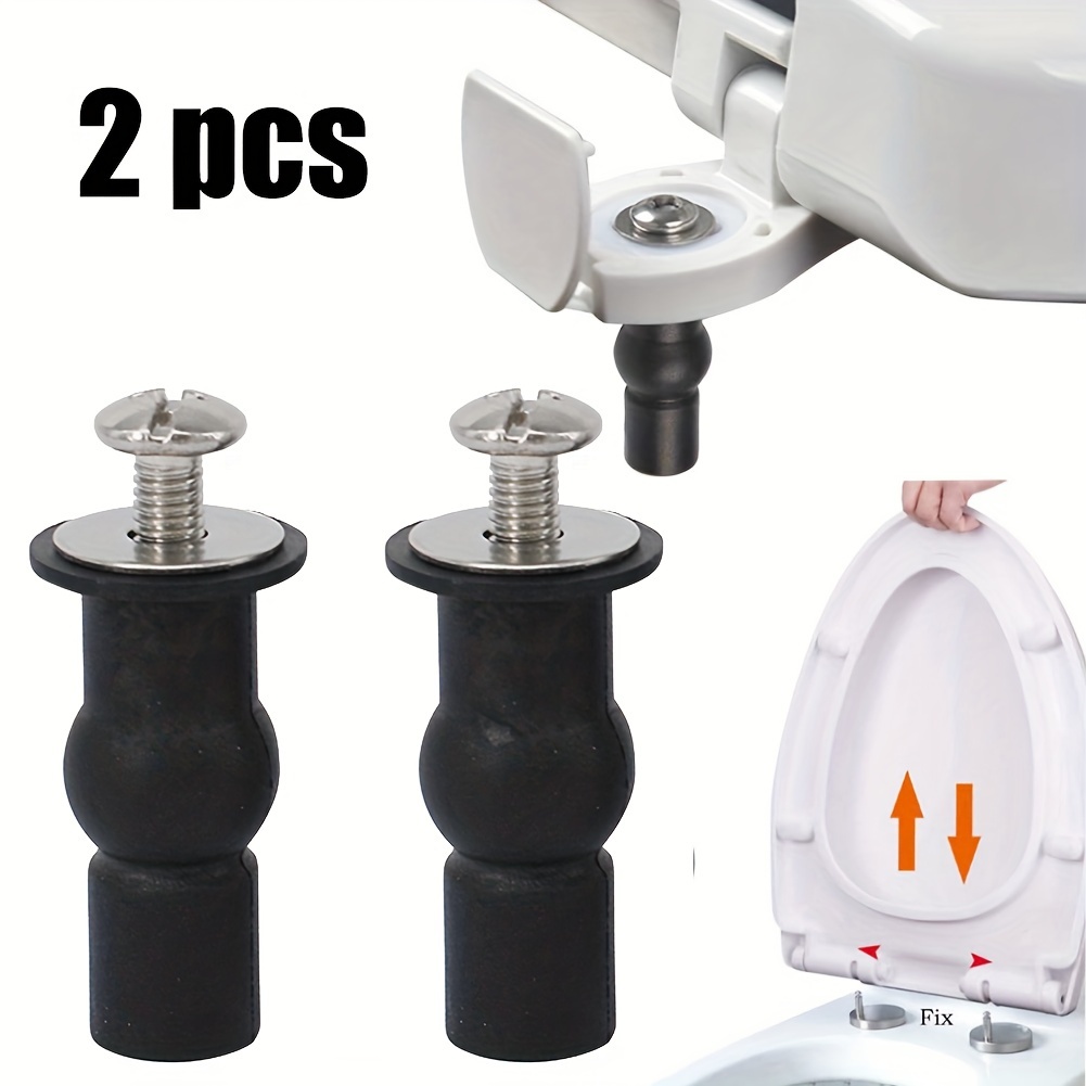 

2pcs Universal Rubber Toilet Seat Cover Accessories, Stainless Steel Expansion Bolts With Caps Set For