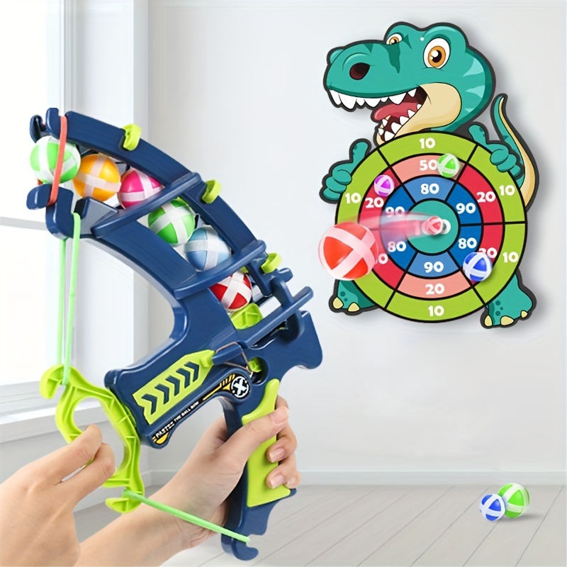 

Exciting Blue Kids Sticky Ball Dinosaur Target Set - Parent Child Interaction, Safe Material, Multiple Gameplay Modes, Easy Access, No Harm To Hands