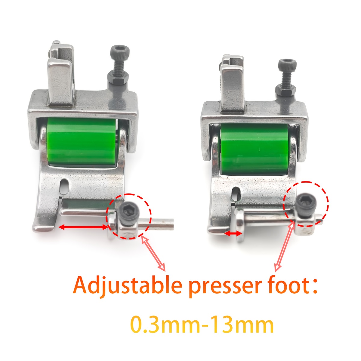 Adjustable Hemming Foot for Industrial Sewing Machines - Wrinkle-Free, Compatible with Single-Needle Sewing Machines, Durable Metal Construction for Thick & Thin Fabric, Precision Stitching Tool, Modern Sewing Tool, Sturdy Construction