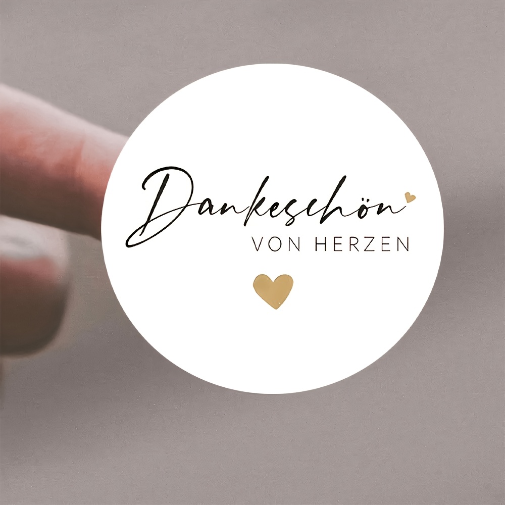 Image of 66pcs -themed "danke " Handwritten Thank You Tags - Elegant German Text On White Paper, Perfect For Greeting Cards, Gift Wrapping Label Stickers, And Business Gifts, Gift Wrapping Supplies
