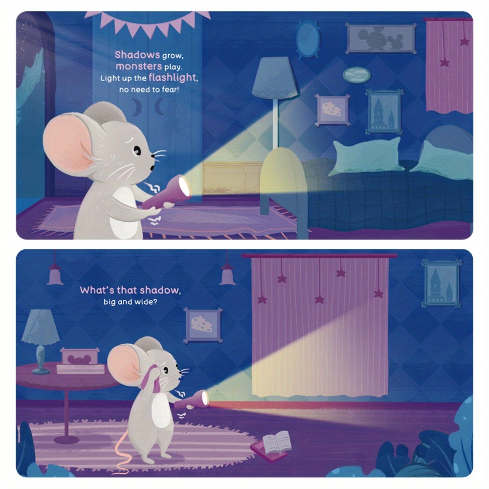 Mouse's Fear of the Dark Push-Pull Activity Book for Kids