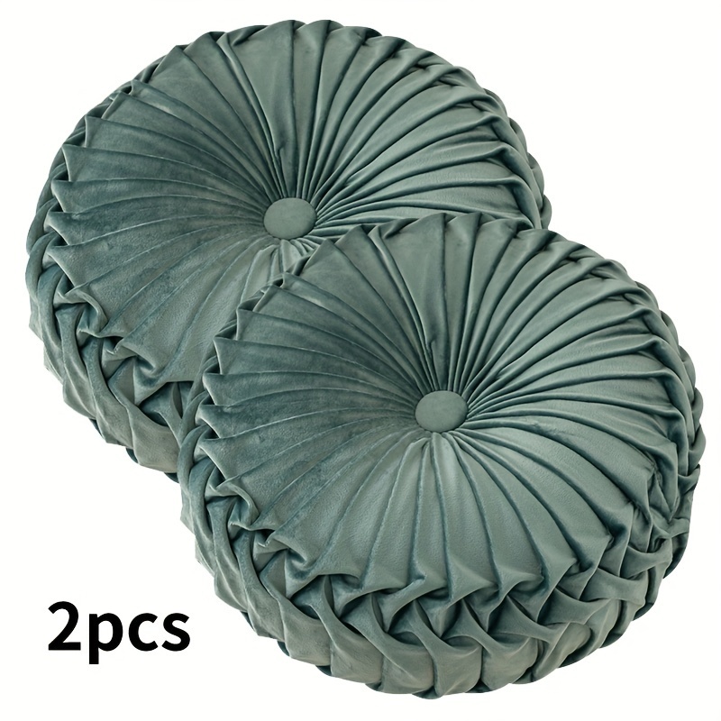 TEMU Lot de 2 coussins décoratifs ronds multifonctionnels en daim lavable avec fond antidérapant, confort toutes , adaptés aux canapés, lits et