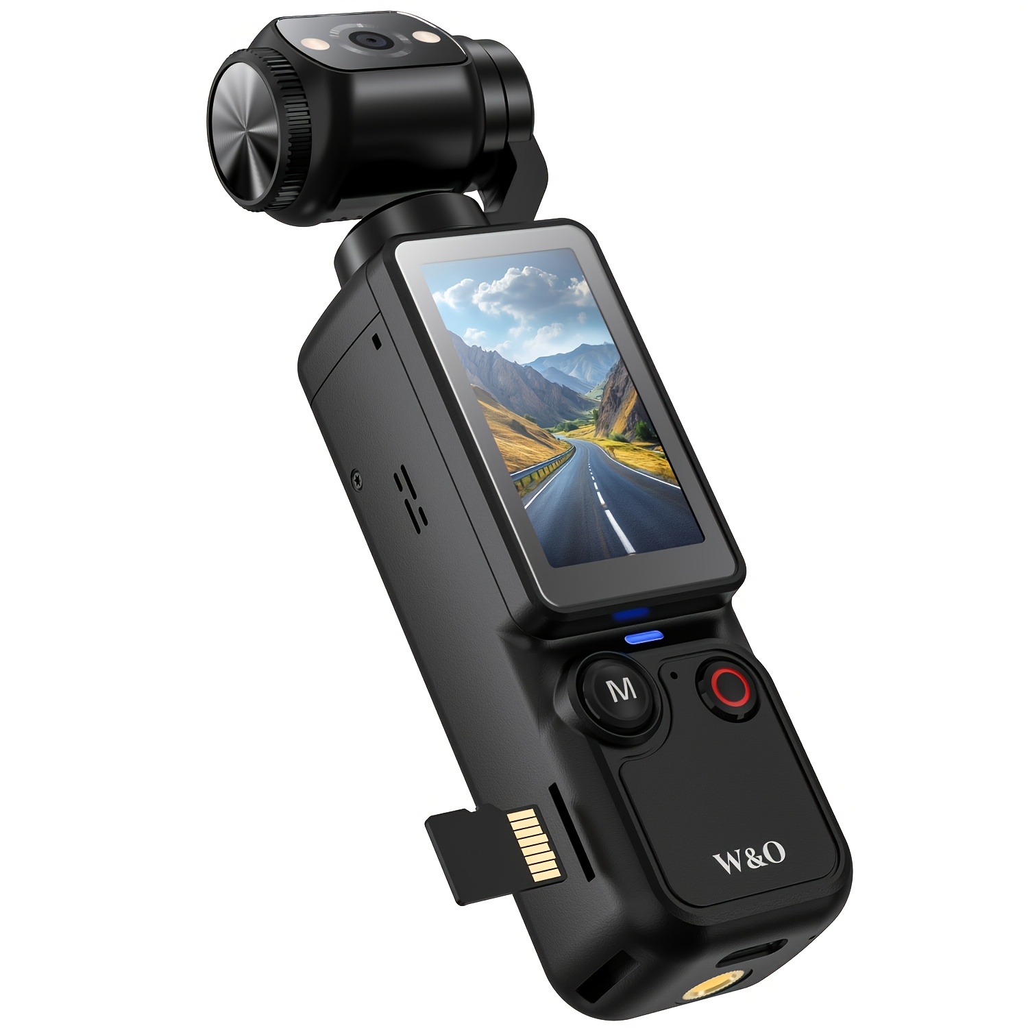 4K HD Body Camera, with 32GB Card, Mini Video & Audio Pocket Cam, 4.83cm HD Camera, 2000mAh Long Battery Time, 16X Zoom, 180° Rotation for Outdoor Sport, Bike, Travel, Personal Civilians (Pocket Camera 2). Ideal Gift for Xmas