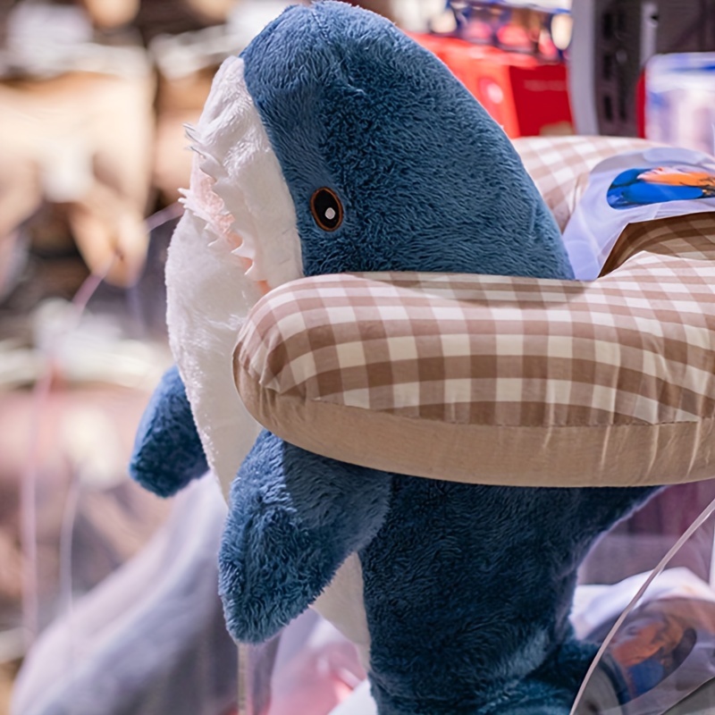 Giant Shark Plush Toy Cute Blue Shark Doll For Birthday Gif