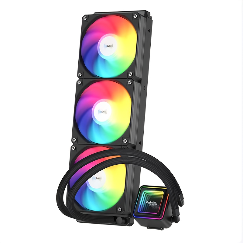   ua360 ua240 argb all in one cpu liquid cooler infinite mirror pump single cable 360mm 240mm radiator with 3x 2x 66cfm pwm fans for   lga1200 lga1700 amd am4 am5 aio water cooling