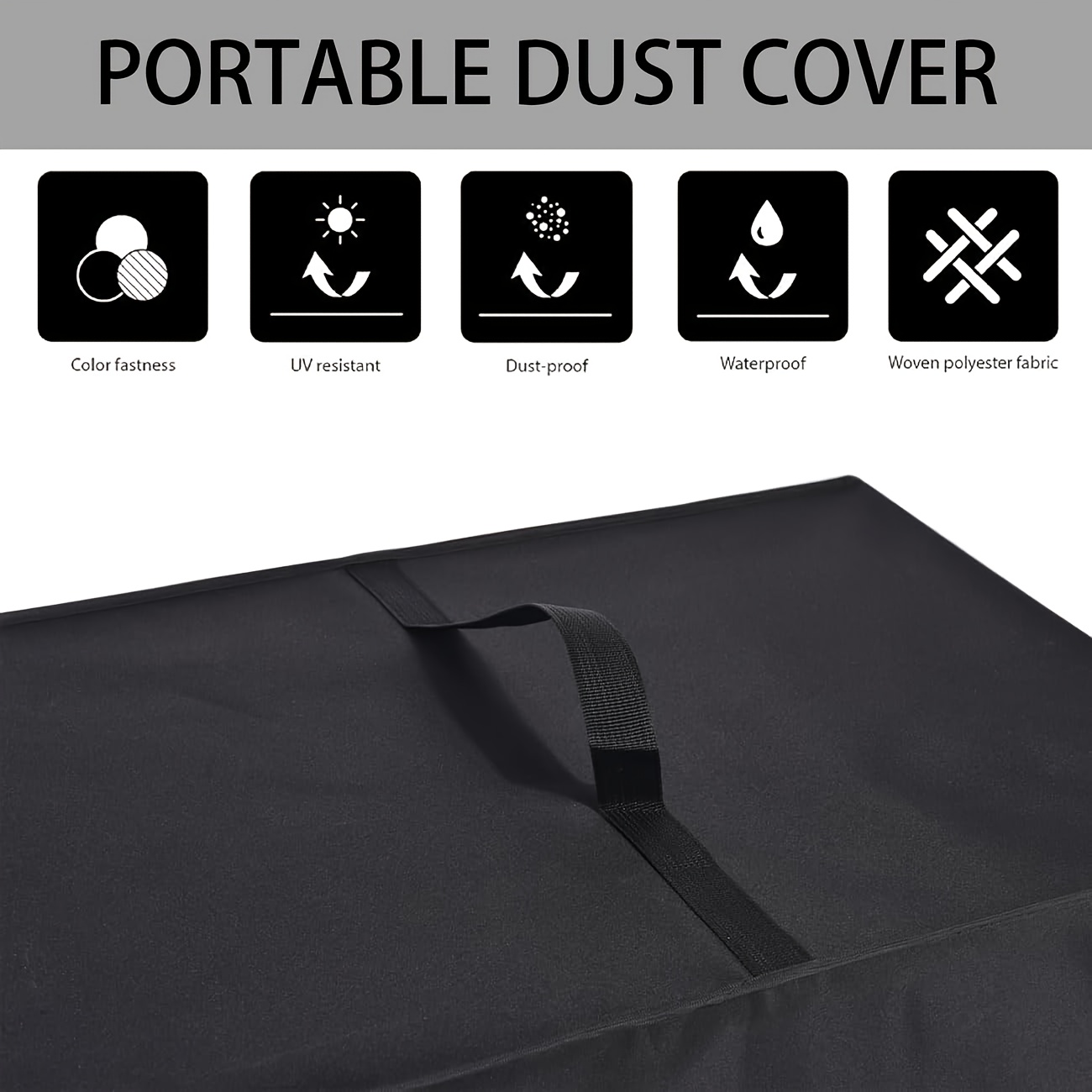 1pc waterproof air fryer   dustproof protective oven cover multifunctional   fryer accessory for home use non food contact black gray details 4