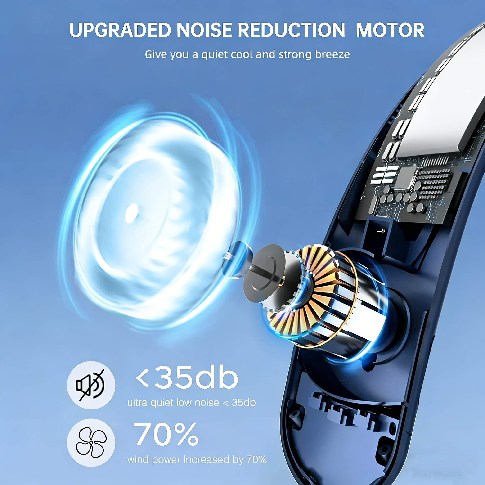 2026 New Rechargeable Wearable Neck Fan | LED Smart Display | 3 Speed Settings | 4000mAh High-Capacity Battery & Long-Lasting Battery Life | 360° Surround Airflow | Quiet & Soft Airflow | Indoor & Outdoor Use | Must-Have for Home Cooling