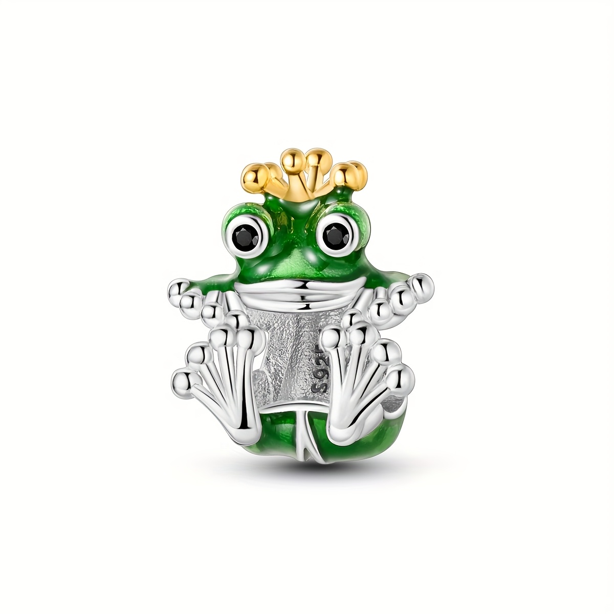 

1pc Of 925 Sterling Silver Frog Valentine's Day New Year Women' Pendant Beads Suitable For Bracelets, Necklaces, Diy Made Exquisite Gifts For Girls' Engagement And Birthday Gifts, Silver Weight 3g