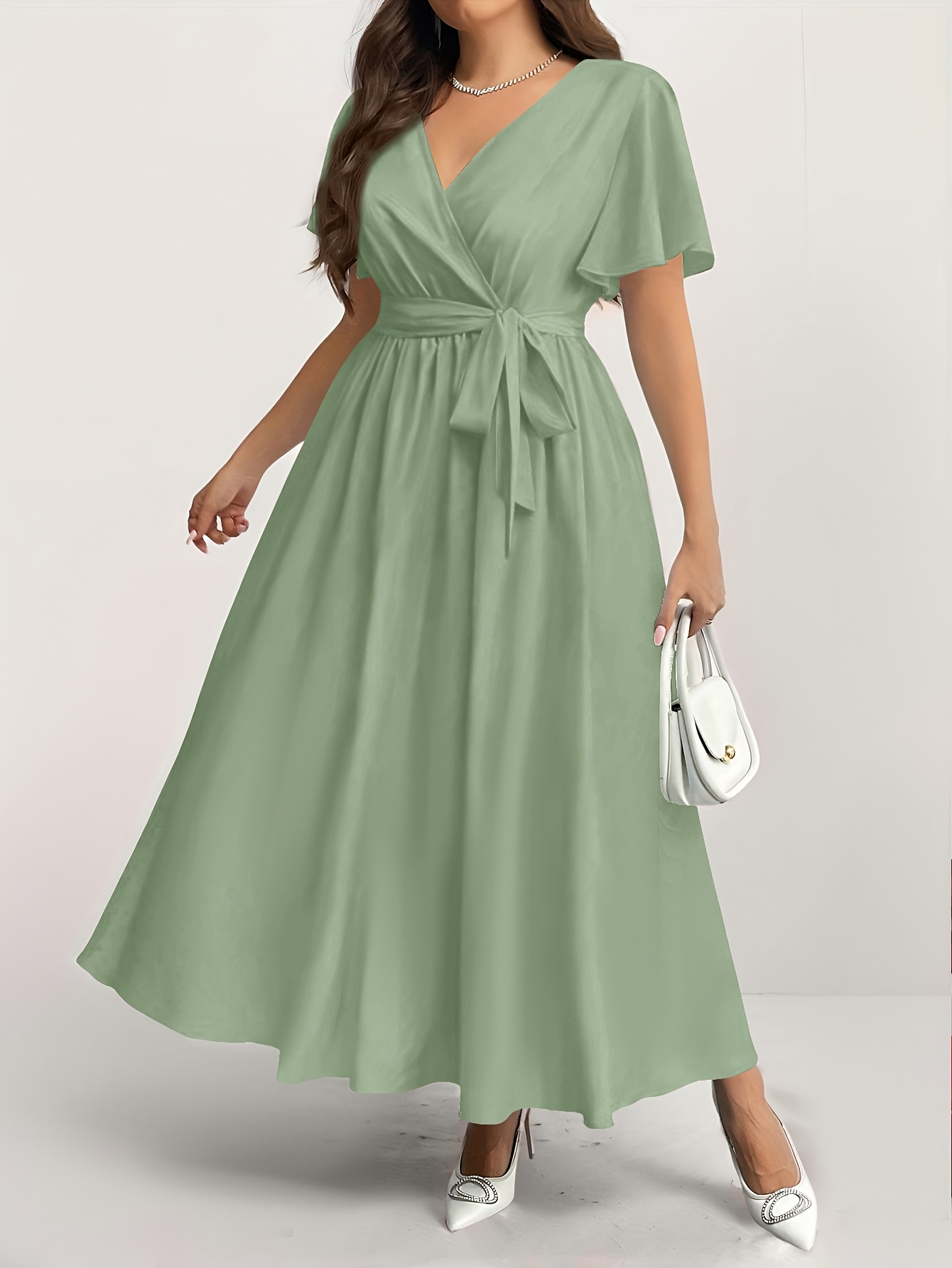 olive green plus size dress Sweetheart Neck Long Sleeve Ribbed Matcha / 3XL front twist detail ASOS DESIGN Curve draped bodice