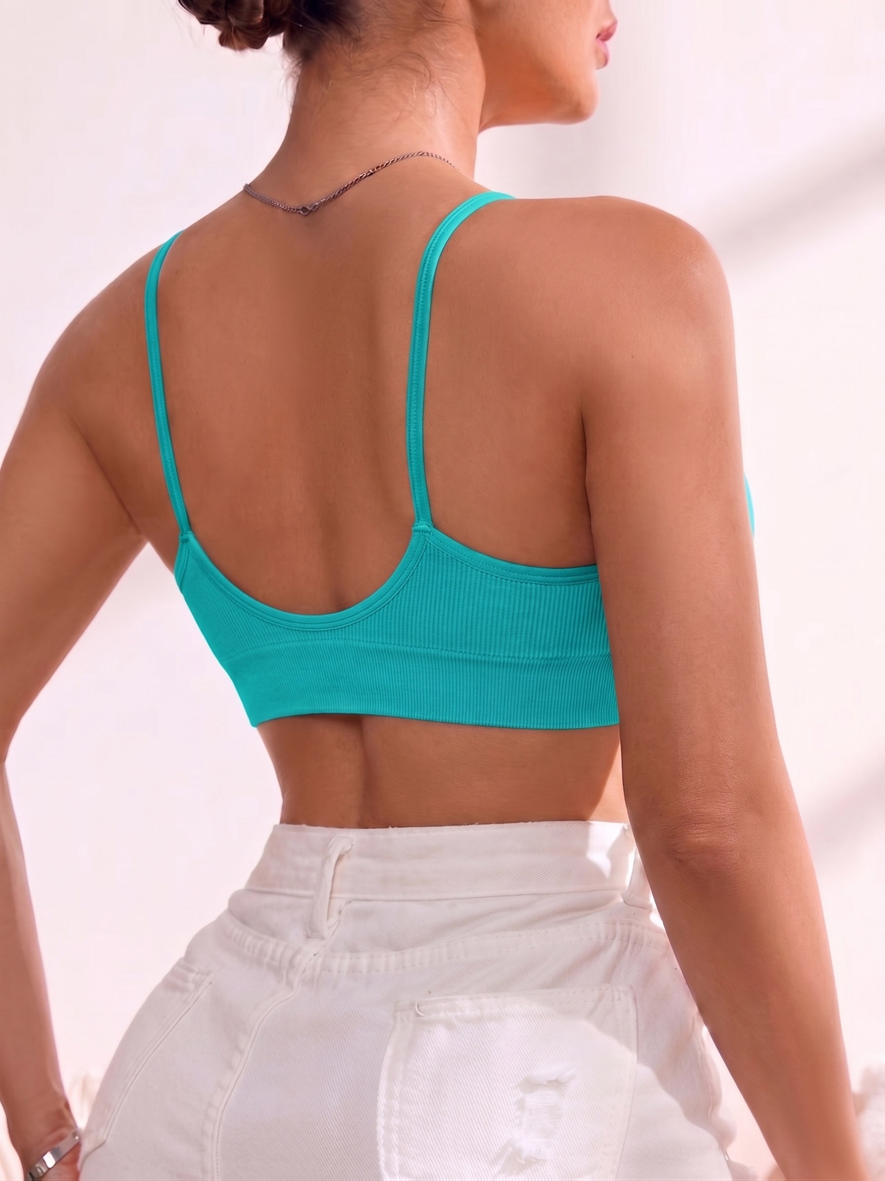 6-Pack Women's Thin Strap Seamless Bra Set, Comfortable Fit