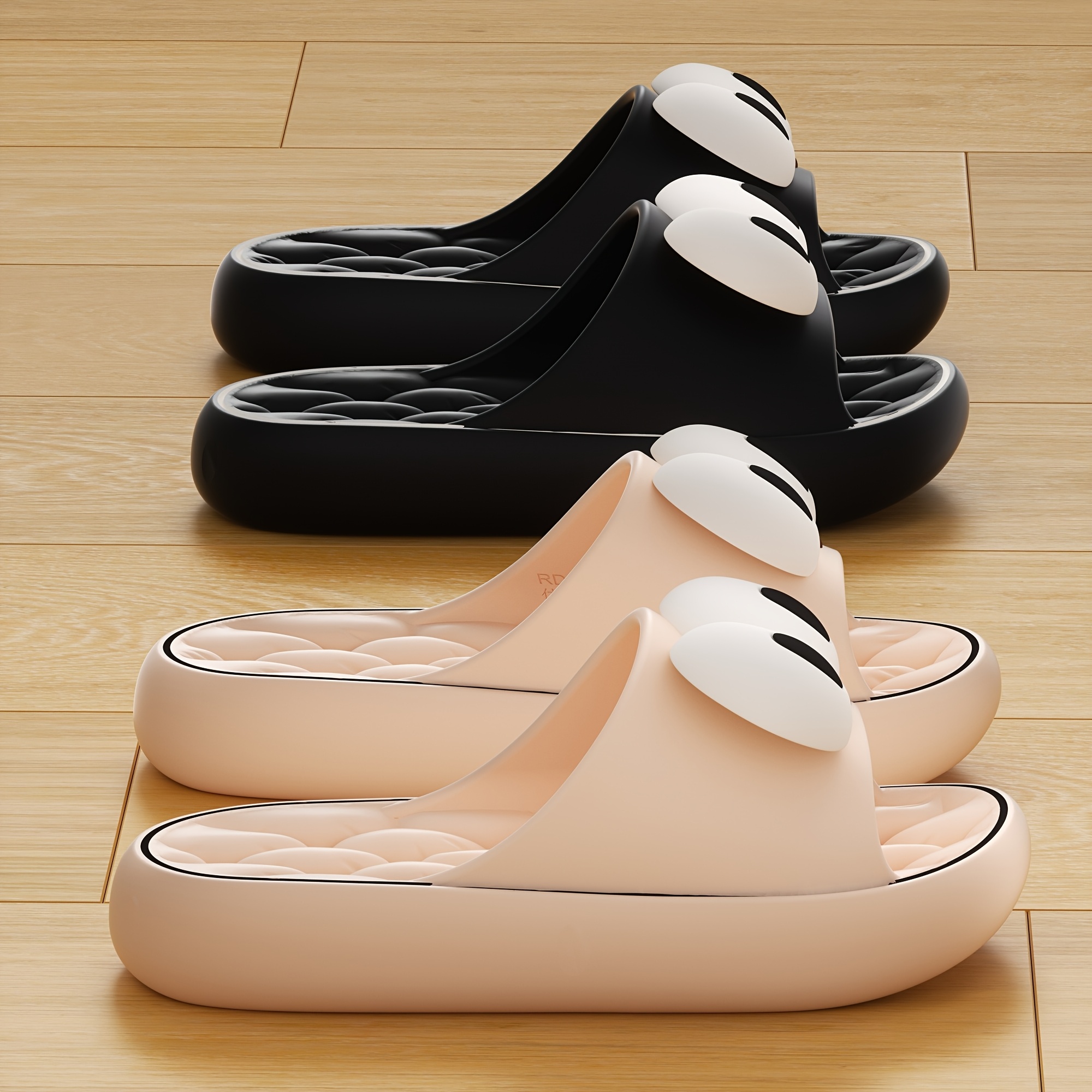 2025 New Casual Slippers with Large Eyes Design - Non-Slip, Thick Sole, EVA Material, Perfect for Indoor & Outdoor Use, Odorless, Comfortable, And Stylish