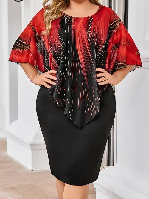 red dress with black mesh overlay sold on Temu Mexico red dress with black mesh overlay sold on Temu Mexico