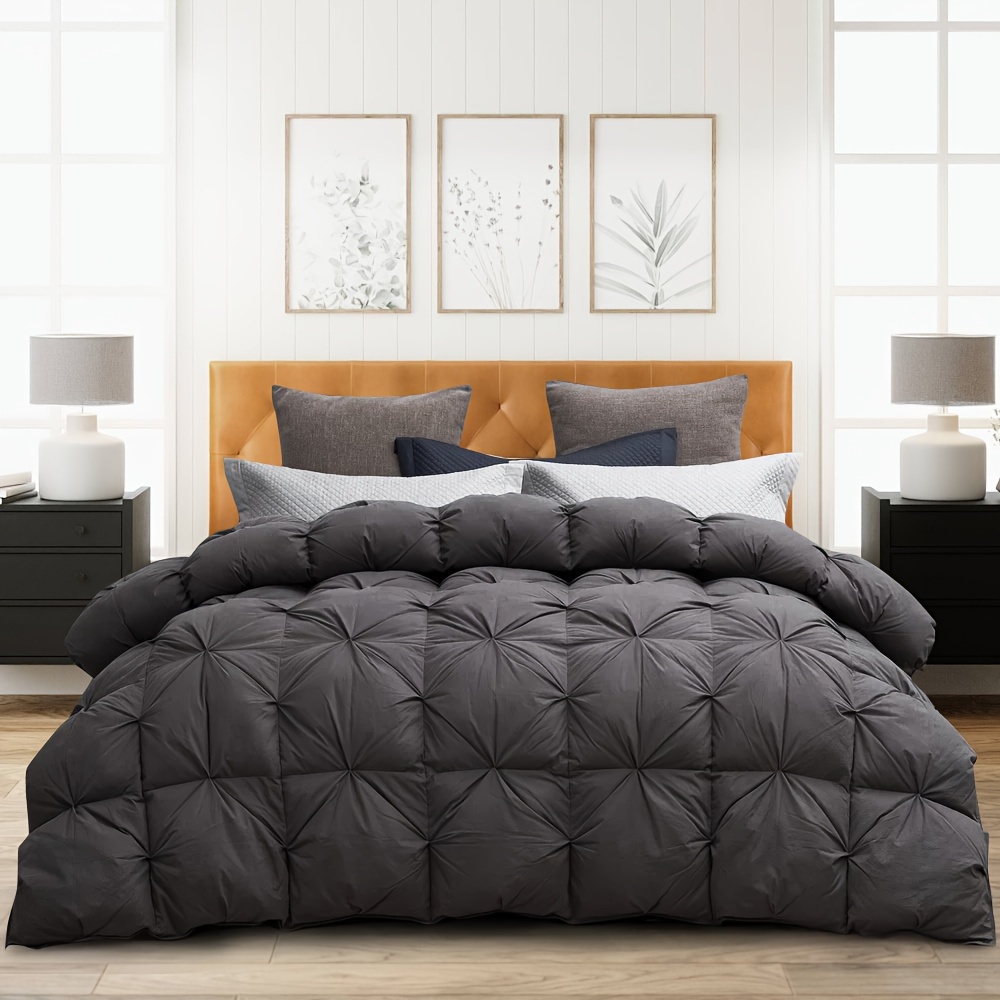 

All-season Down Comforter, Fluffy Duvet Insert With 8 Corner Tabs, Down Proof Cotton Blended Fabric And 3d Baffle Box Construction