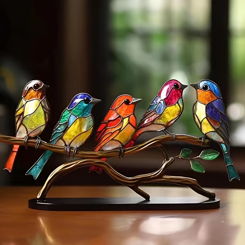 

Charming Acrylic Bird Figurine - Contemporary Home Decor, Perfect For Birthdays & Festive Occasions