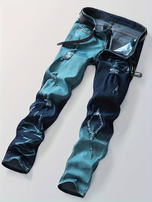 mens vintage distressed straight leg jeans light blue with ripped details able clothing vintage style jeans detailed stitching