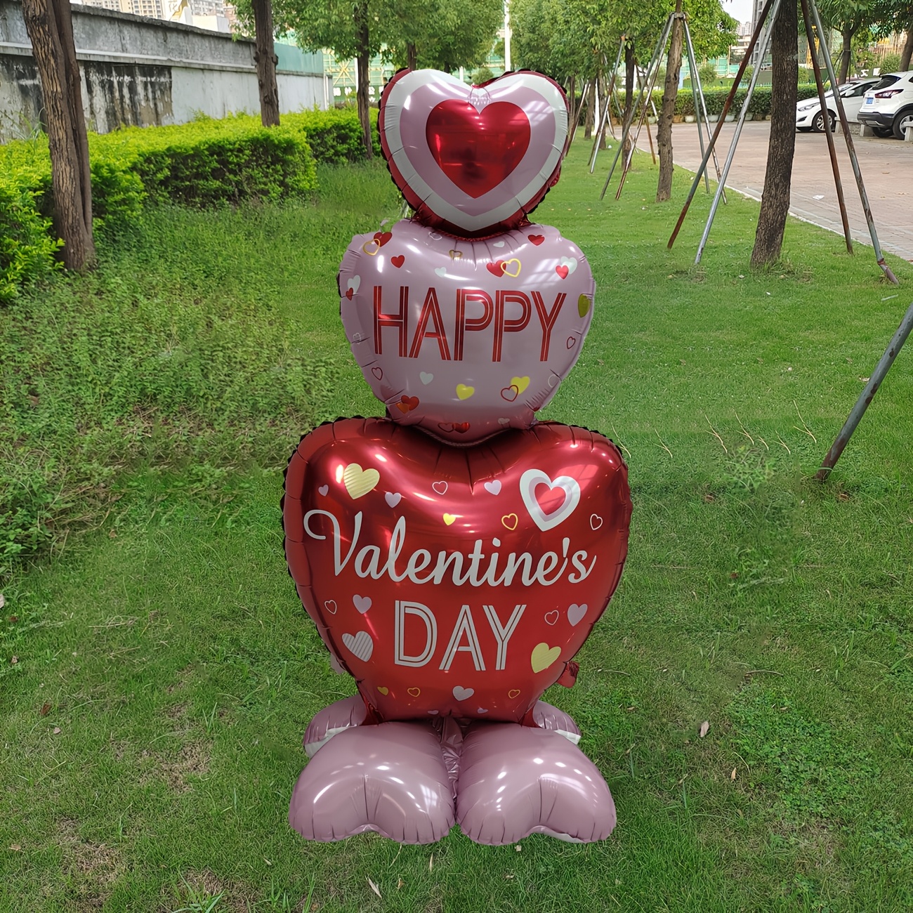 

1pc Valentine's Day Aluminum Foil Balloon, 45 Inch Self-sealing Carnival Theme Decoration, No Electricity Needed, Event & Gift