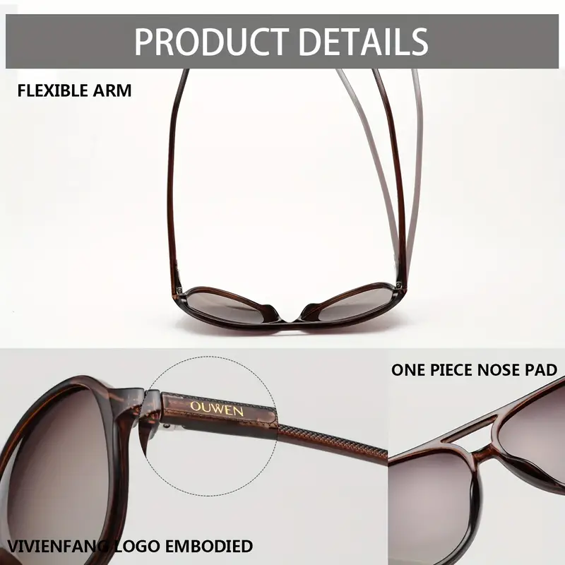 VIVIENFANG Retro Oversized Polarized Aviator Sunglasses for Mens, Vintage Ultra Lightweight Flexible TR90 UV Protection Sun Glasses VF2201 Goggles