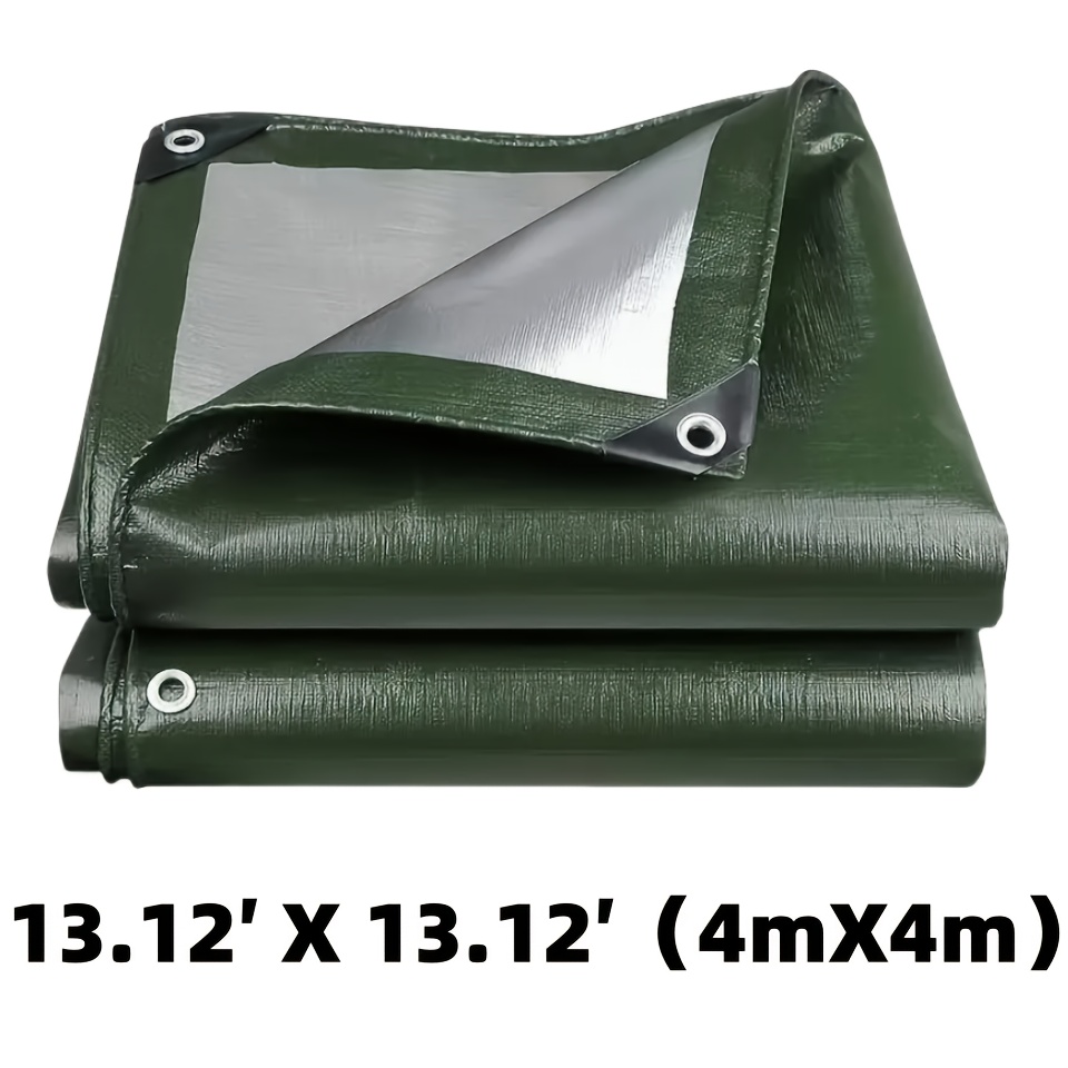TEMU Heavy-duty Tarpaulin, Protection, Polyethylene Tarpaulin, Reinforced Metal Buttonholes, Tear-resistant, Suitable For Outdoor Camping, Vehicles, Roof Gardens, Sunshades, Perfect Christmas Gift8