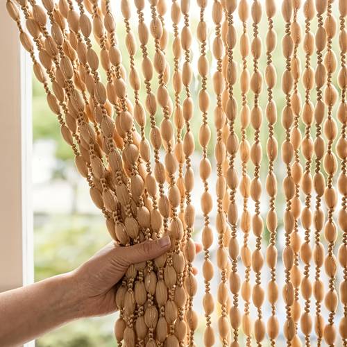 1pc bohemian style rod pocket lantern ball curtain gray black white decorative door curtain string curtain partition curtain